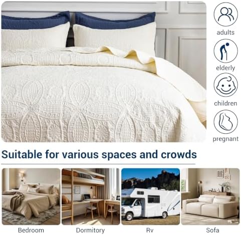 SheRest King Quilt Bedding Set - Soft Breathable Bed Quilt, Modern