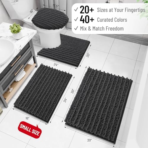 Arotive Luxury Chenille Bathroom Rugs Set, Ultra Soft and Absorbent