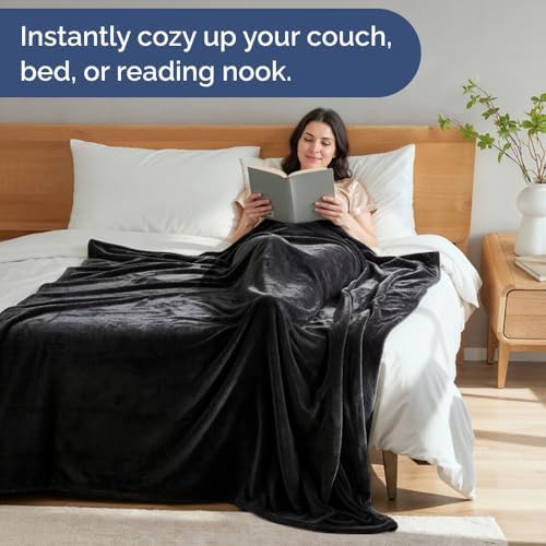 Fleece Blanket Queen Size - Ultra-Soft Warm Flannel Fleece Blanket