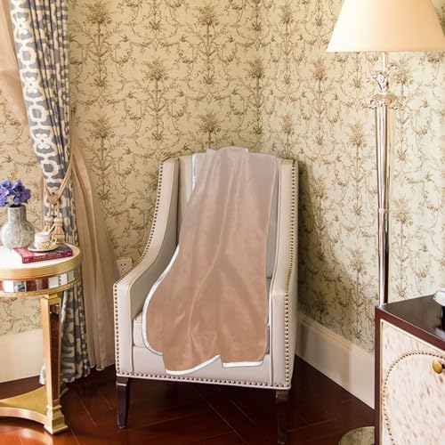 Gradient Wood Color Plush Throw Blankets for Bed Couch and Living Room