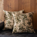 Velvet Floral Print Throw Pillow Covers Set of 2, Superior Soft
