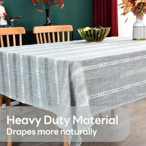 Heavy Duty Cotton Table Cloth for Square Table Gray Farmhouse Vintage