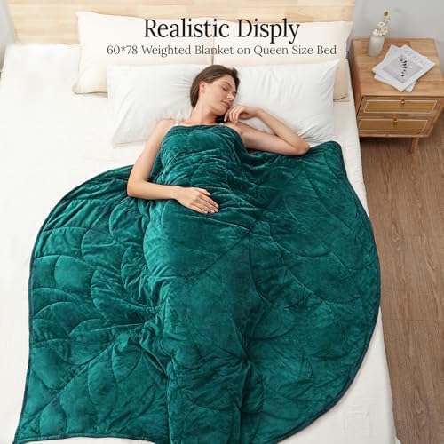 Weighted Blanket for Adults, 10 lbs, 60" x 78" washable Blankets