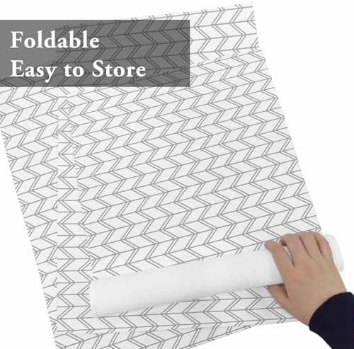 Boho Gray Placemats Set of 8, Cotton Linen Fabric Place Mats, White