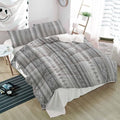 Duvet Cover Set Full, Boho Abstract Ethnic Gray Geometric Pattern