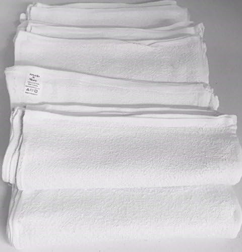 Towels N More Washcloths, 60-Pack 100% Cotton 12” X 12” Highly