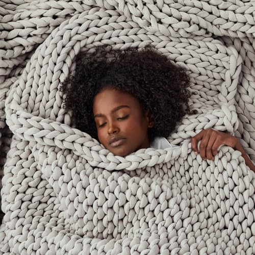 Bearaby Weighted Blanket 15 lbs (40"x72") – Moonstone Grey Blanket