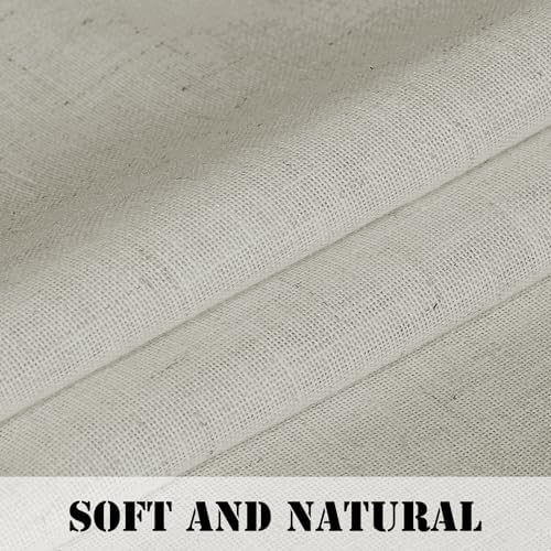 H.VERSAILTEX Linen Curtains Elegant Natural Linen Semi Sheer Curtains