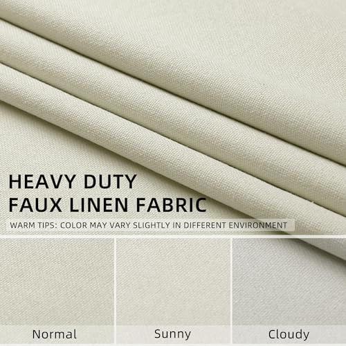 ChrisDowa Ivory Blackout Curtains 108 Inches Long 2 Panels for Bedroom