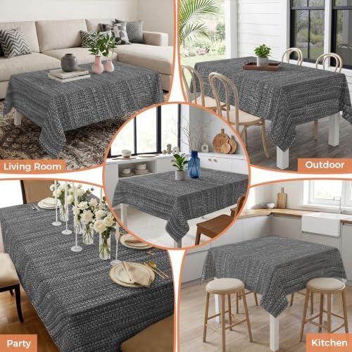 Modern Minimalist Light Gray Rectangle Tablecloth 60x120 Inches