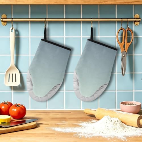Grey Gradient Oven Mitts and Pot Holders Set 2 Pack