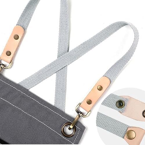 Canvas Cooking Apron with Pockets, Adjustable Fit for Home Kitchen