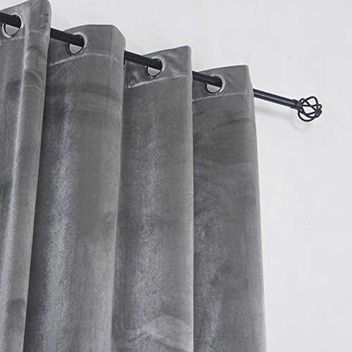 Cherry Home Super Soft Luxury Velvet Smoky Gray Classic Light Blocking