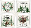 Lanpn Outdoor Christmas Throw Pillow Covers 20x20 Set of 4, Forest