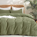 PHF Ultra Soft Waffle Weave Duvet Cover King Size 3 Pieces - 3D