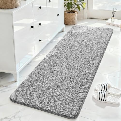 Bathroom Runner Rug 24x60,Soft & Non-Slip Long Bath Mat,Light