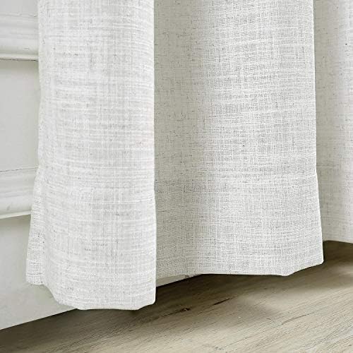 Macochico Faux Linen Curtain for Bedroom 50 W x 63 L Inch Drapes Panel