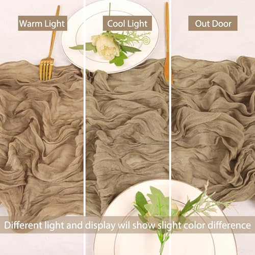 6 Pack 10FT Cheesecloth Table Runner 20 x 120 inch Long Boho Rustic