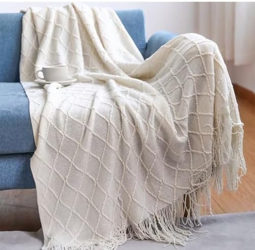 Soft Throw Blanket Boho Throw Blanket Knitted Throws for Couch Bed