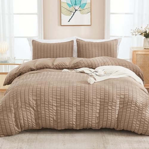 AveLom Taupe Duvet Cover King(104 x 90 inches), 3 Pieces