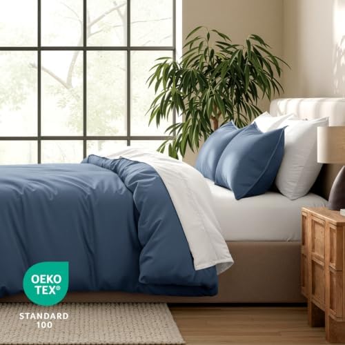 Bare Home Duvet Cover Set 1800 Ultra-Soft (Queen, Bering Sea)