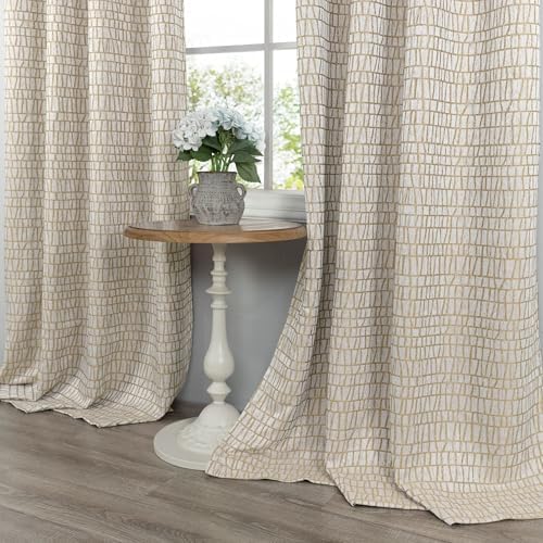 Pitalk Living Room Curtains 63 Inch Length 2 Panels Unique Pattern