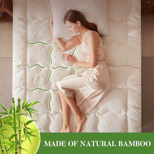 PRIMESOFT Queen Size Mattress Topper, Thick Pillow Top Mattress Pad,Up