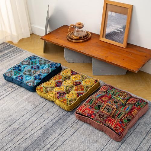 vctops Boho Velvet Chair Seat Cushions for Kitchen Dining Room Chairs