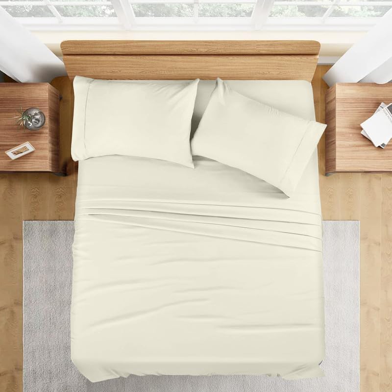 4 Piece Sheet Set – Real 400 Series 100% Egyptian Cotton, 7–9 Inch