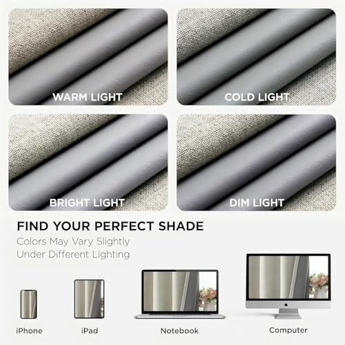 CUCRAF 100% Blackout Window Curtains 84 inches Long 2 Panels Set, Faux