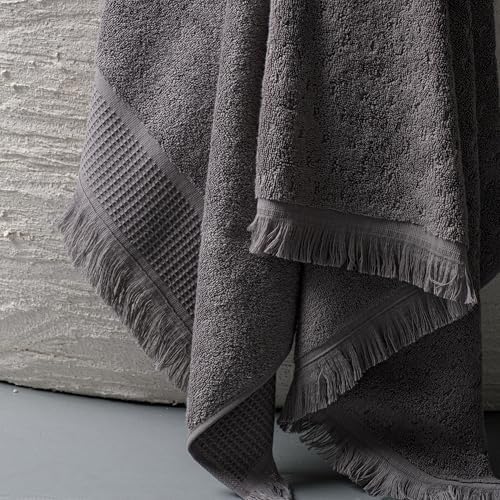 SOFE H&L | NADIAS Decorative Turkish Hand Towels, Set of 4 | Gray
