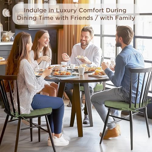 Codi Dining Chair Cushions 2 Pack, Thick Memory Foam Kitchen Seat Pads