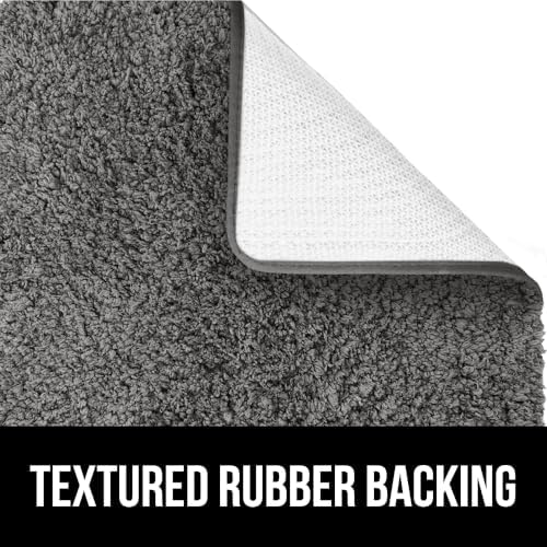 GORILLA GRIP Bathroom Rugs, Absorbent Thick Plush Bath Mat, 24x17