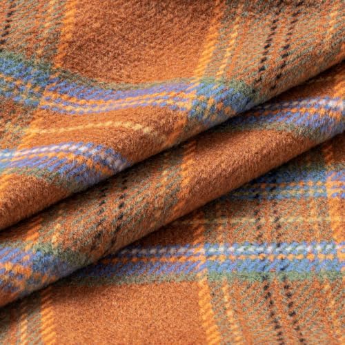 MIULEE Fall Plaid Decorative Pillow Covers Set of 2 22x22 Orange