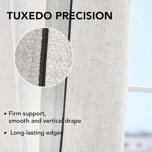 Deconovo Light Filtering Sheer Curtains 108 Inches Long for Living
