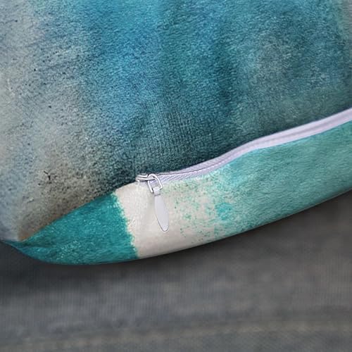 Emvency Throw Pillow Covers Set of 2, 22 x 22 Inch, Abstract Teal