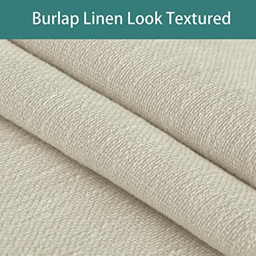 LORDTEX Linen Look Textured Blackout Curtains with Thermal Insulated