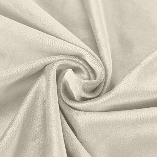 TWOPAGES 72W x 96L Beige Back Tab Curtain for Kitchen Window