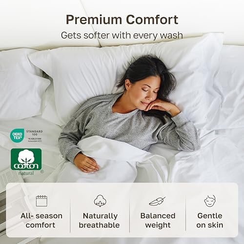 California Design Den Soft 100% Cotton Sateen Queen Size Top Sheet