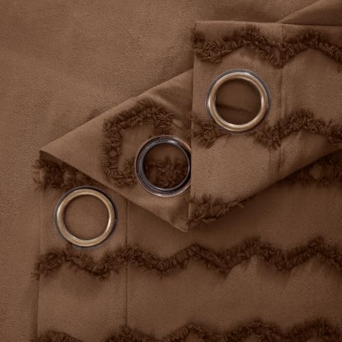 BGment Brown Curtains 96 Inches Long for Living Room, 52 x 96 Inch