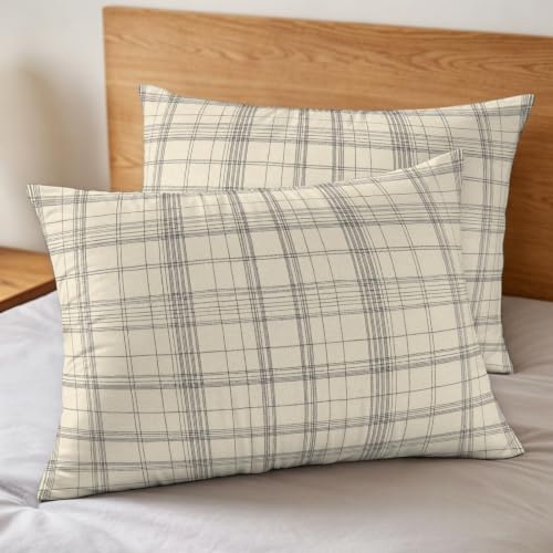 3 Pieces Duvet Cover Full Bedding Sets Minimalist Farm Lattice Grid