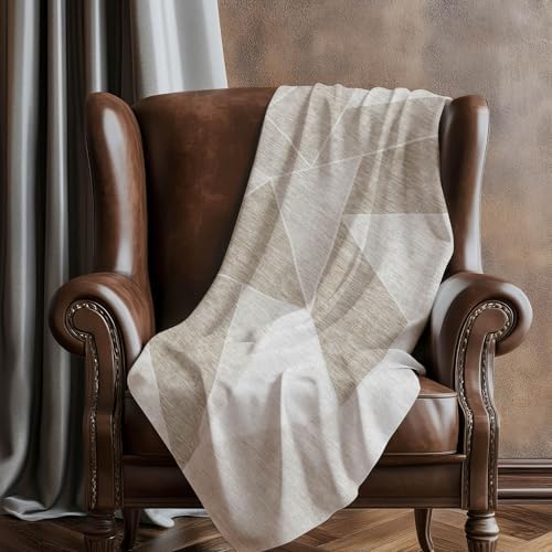 Addison Rugs ASB636 Taupe 50" x 70" Oversized Sherpa Throw Blanket