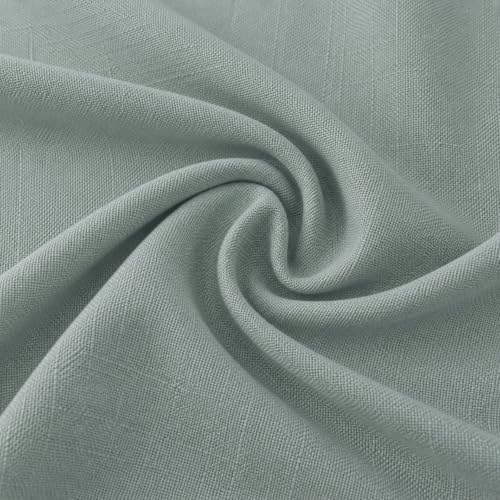 Meekio Linen Blend Throw Pillow Covers 20x20 Set of 2, Sage Green