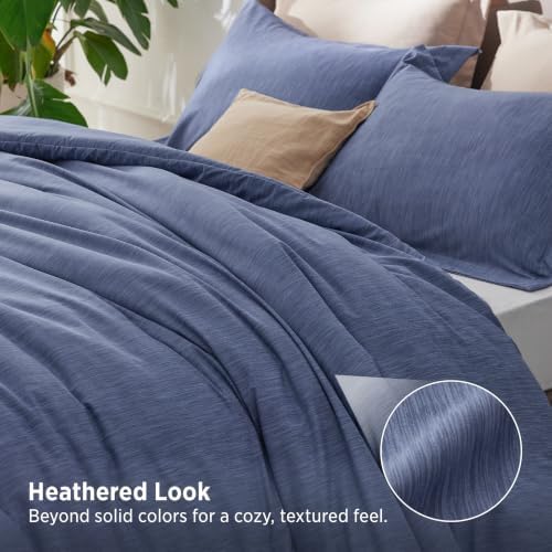 Bedsure Infinity Blue Cal King Comforter Set, Cationic Dyed Bed Set