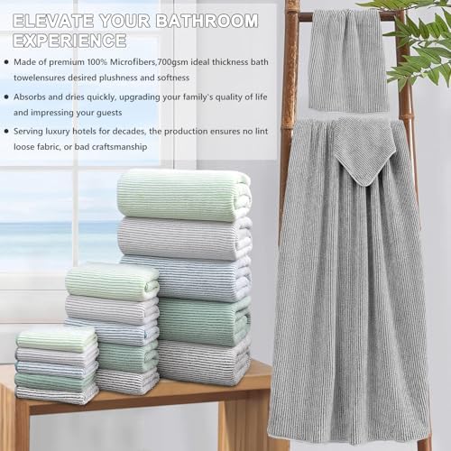 4 Piece Bath Towel Set 35"x70"Oversized Bath Towel for Bathroom Ultra