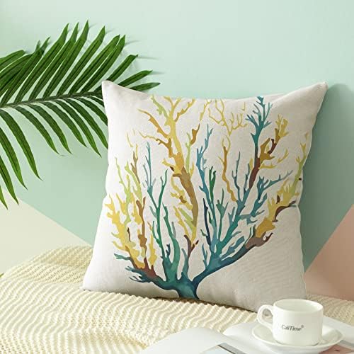CaliTime Canvas Throw Pillow Cover Shell for Couch Sofa Home