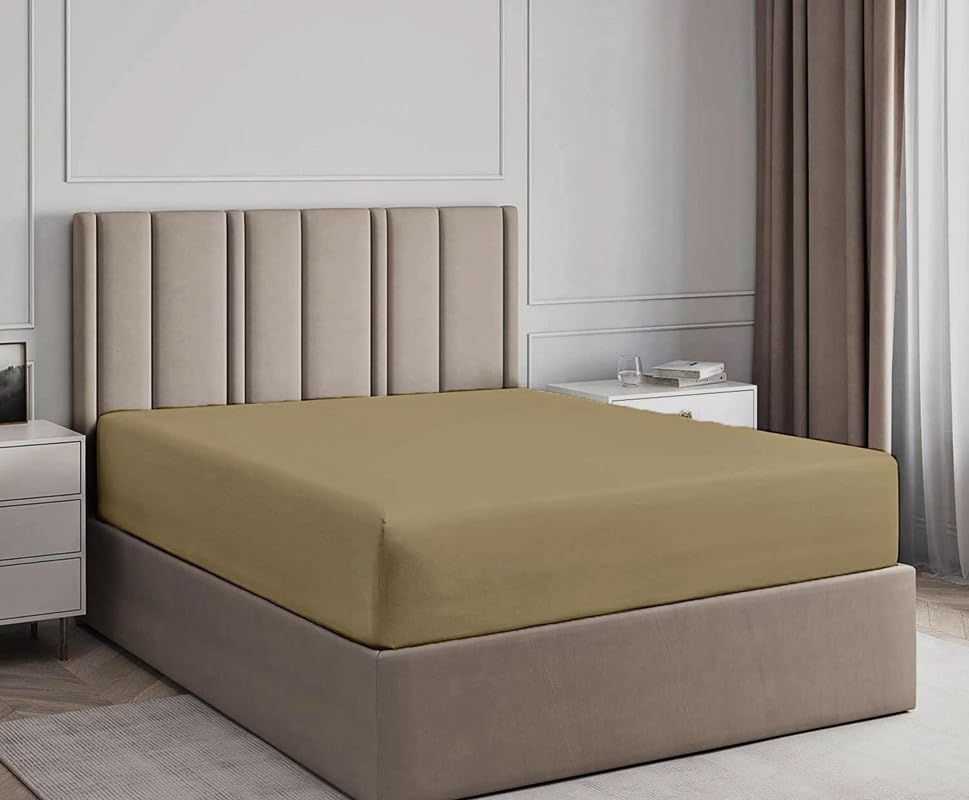 1 Pc Fitted Sheet Queen - 16 Inch Deep - 60 x 80 Inches - 1000 Thread