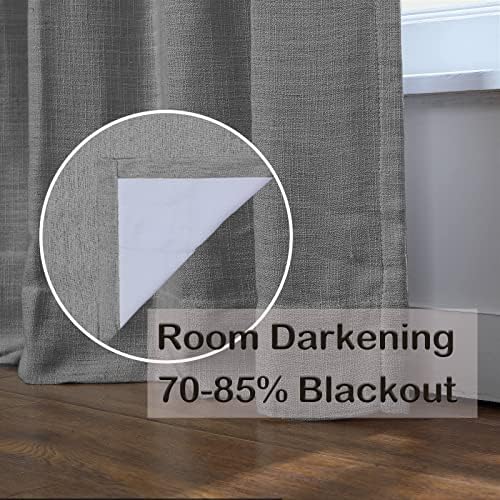 Drapifytex Gray Texture Curtains for Living Room and Bedroom Pinch