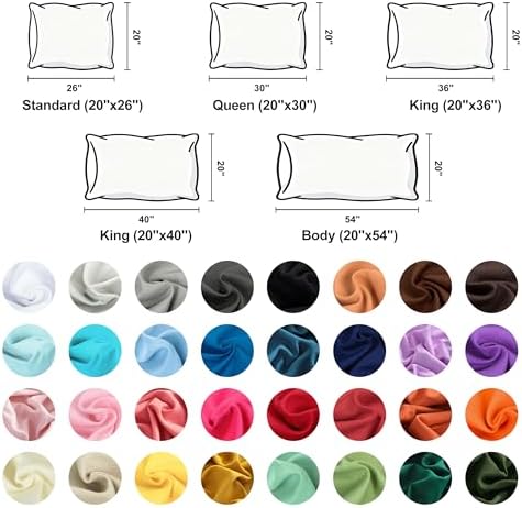 NTBAY Microfiber King Pillowcases, 2 Pack, 20 x 36, Dark Grey