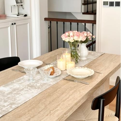 Beige Table Runner Modern Art Farmhouse Table Runners Retro Rustic